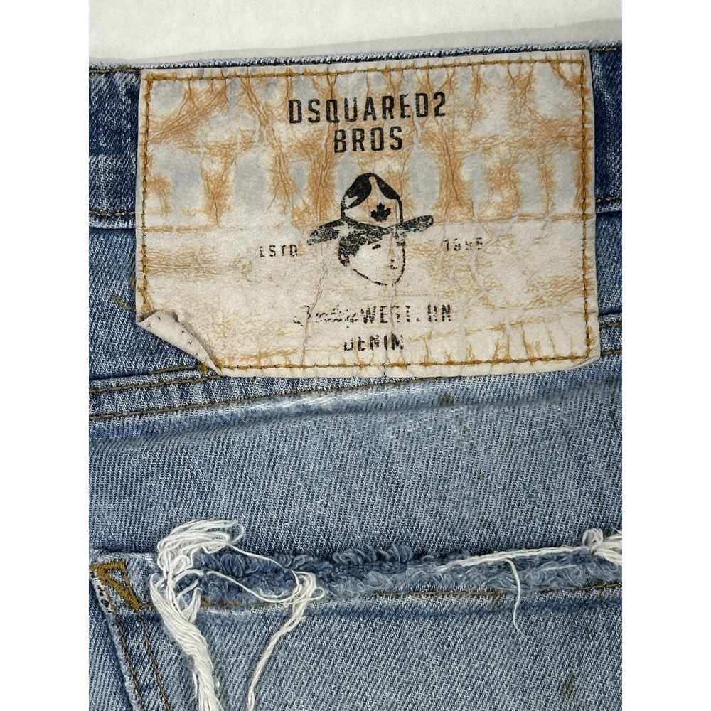 Dsquared2 Distressed Denim Shorts Men's 31 Made in Italy Ripped Jean Cutoff - Picture 4 of 9